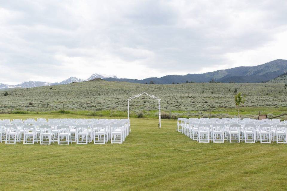 Wedding ceremony setup