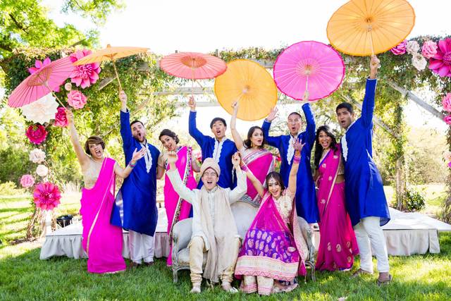 Indian fusion wedding party