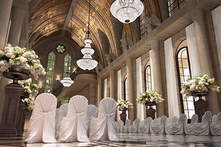 Wedding venue setup