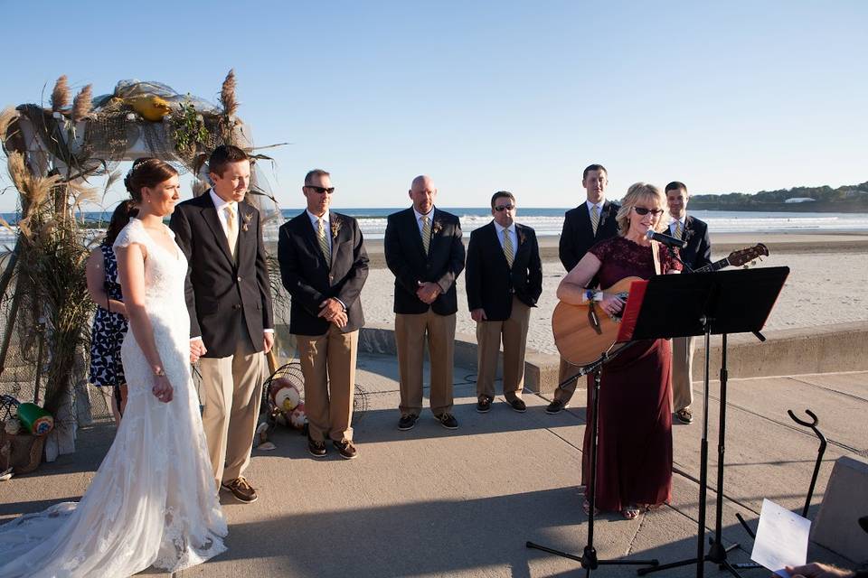 Performing during the ceremony