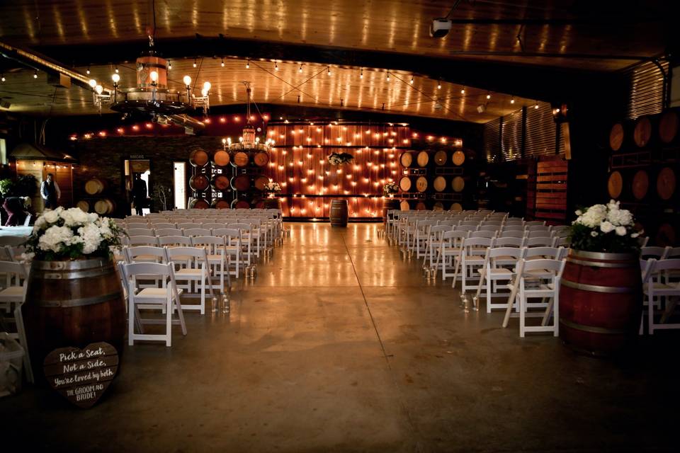 Barrel Room ceremony