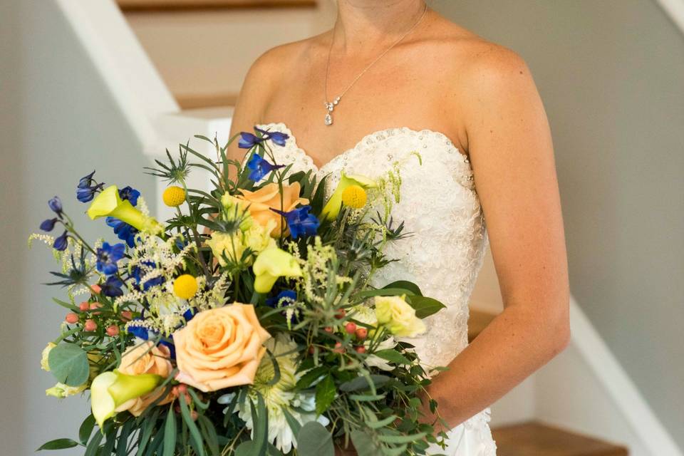 Yellows and Blue Bouquet