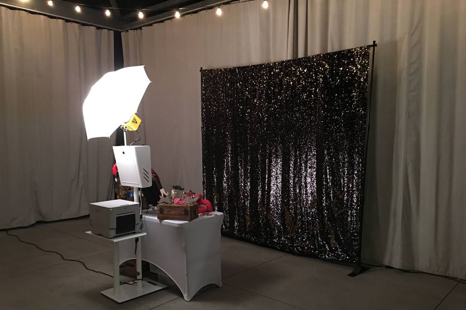 White Open Air Photo Booth! Premium Backdrops.