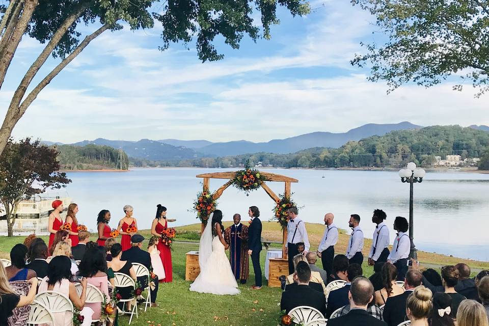 Lakeside September wedding