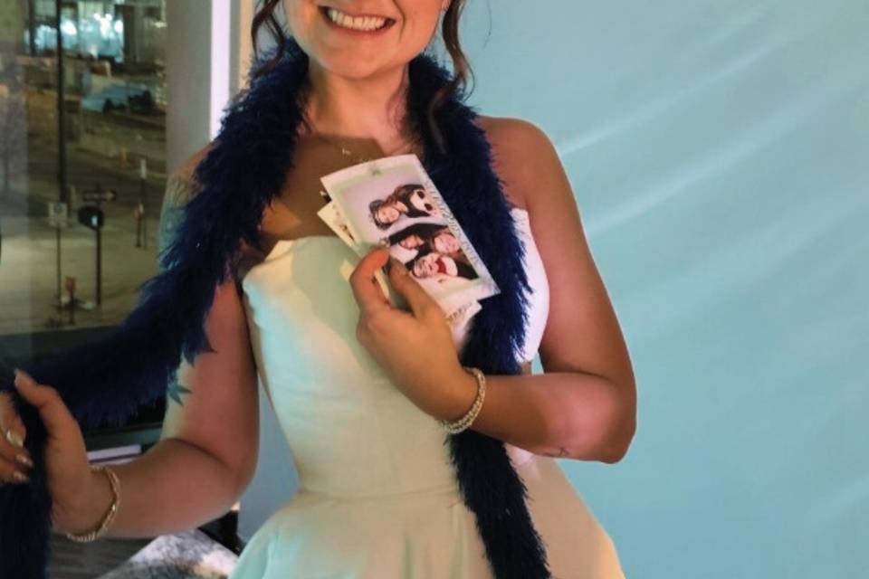 Bride with photo