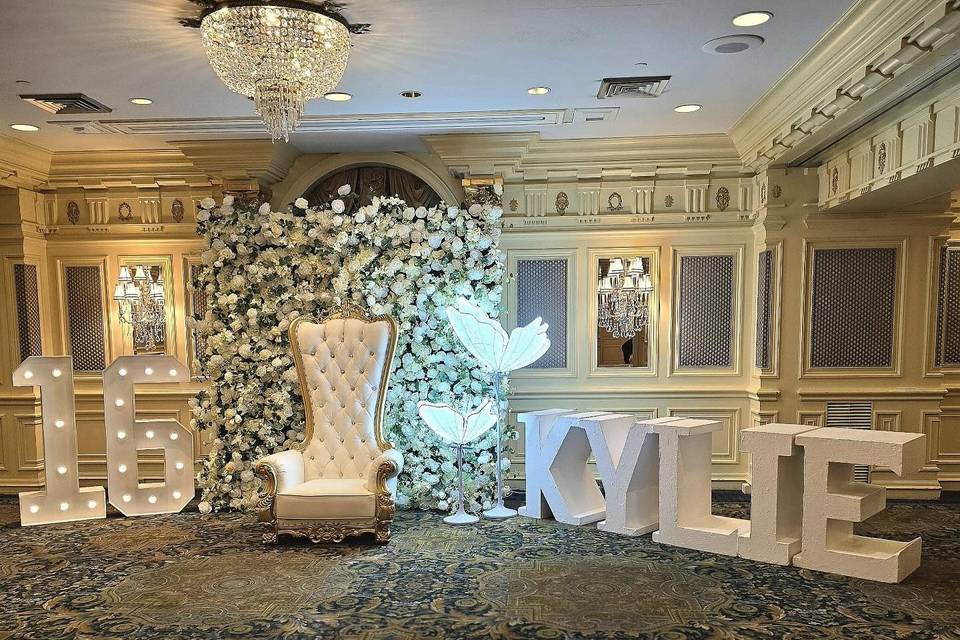 Party Flower Wall Backdrop