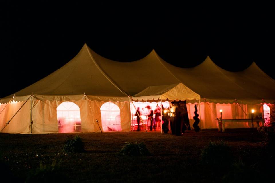 Tent at night