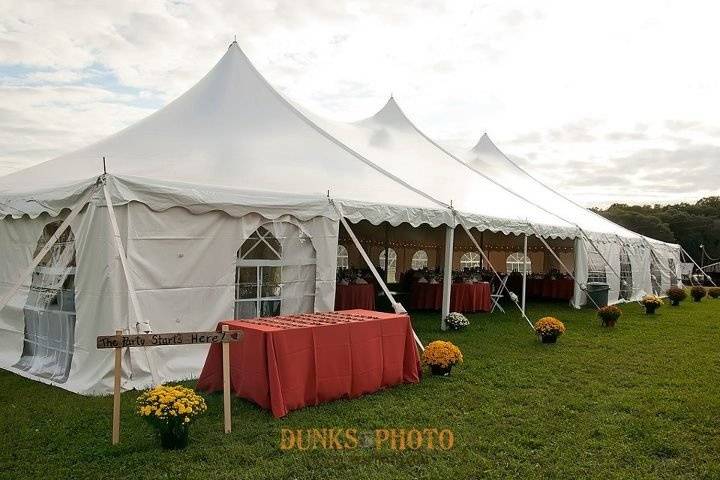 Wedding tent preparation