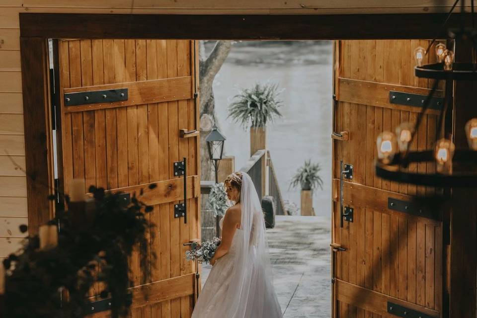 Bride by the doors