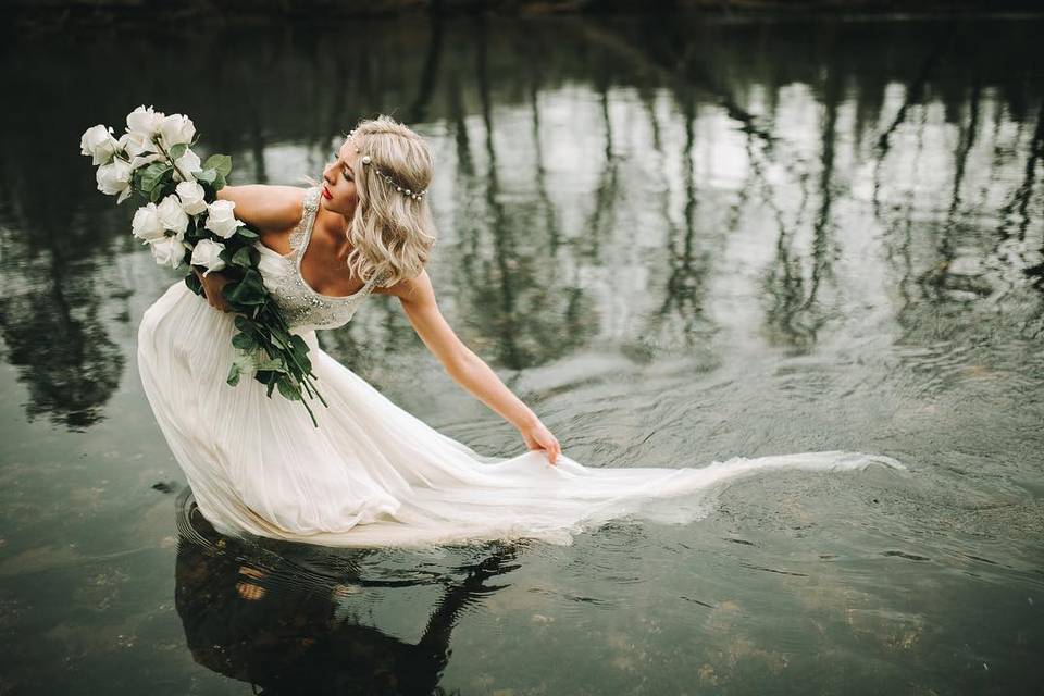 Bride in the water