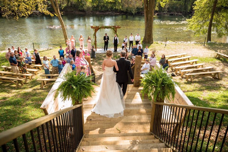 Escorting the bride