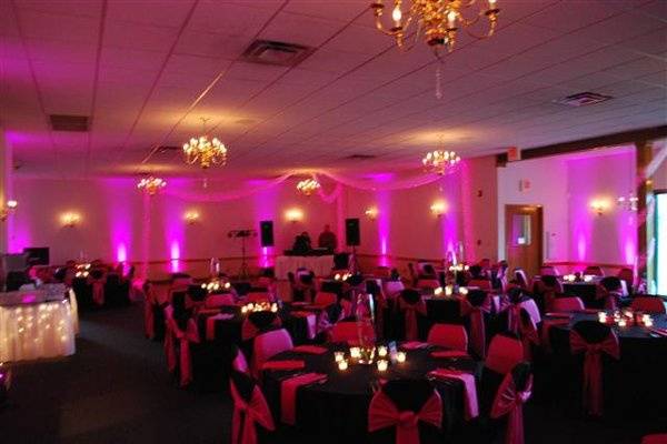 Uplighting example this is a offered addition at an additional cost