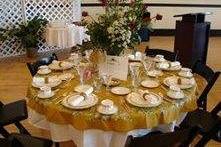 we also offer all type of linens, chair covers, napkins, chairs, tables, and all your rental needs!