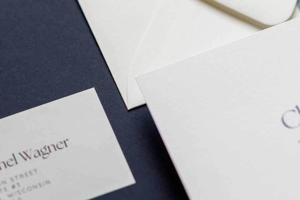Navy Blue, Printed Envelope