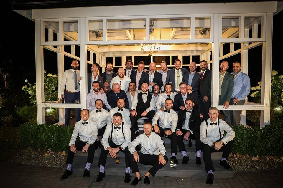 The men at the garden altar