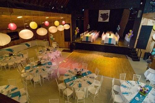 Room and stage set for function at the Bearsville Theater