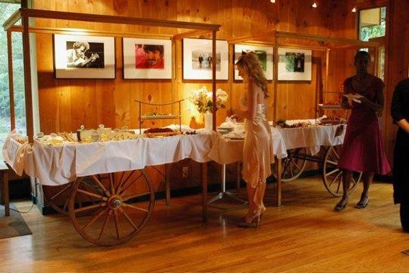 Appetizer cart at the Bearsville Theater Lounge