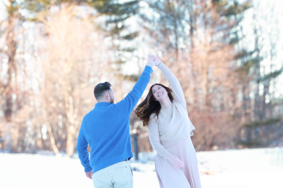 Snowy engagement