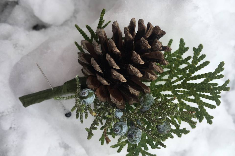 Winter boutonniere