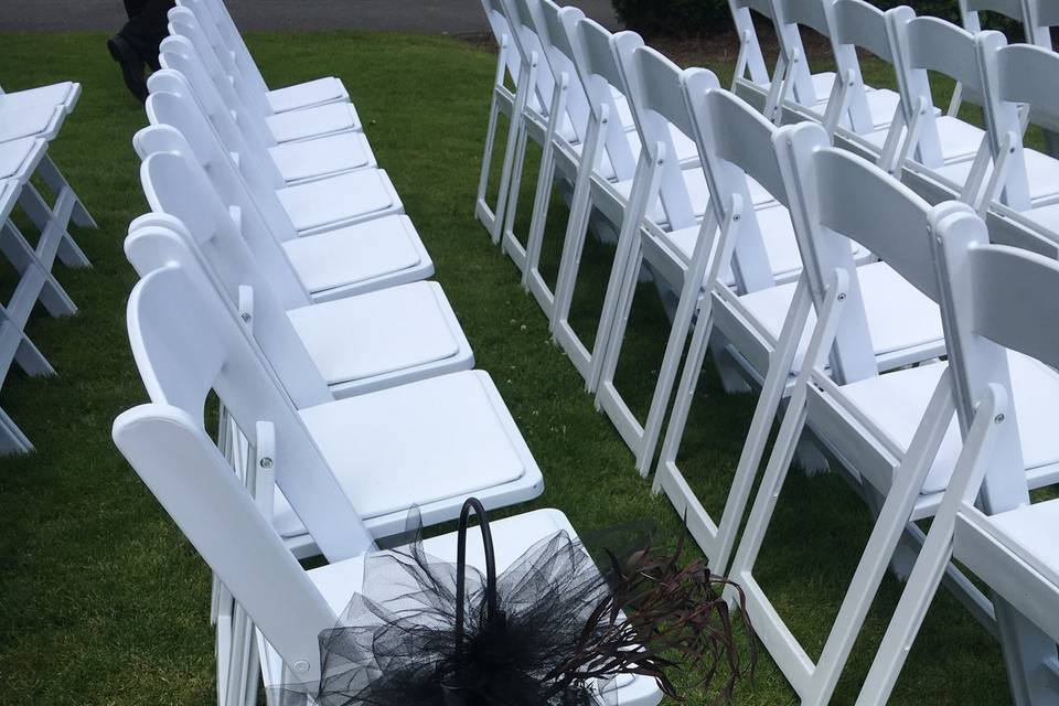 Chair flowers