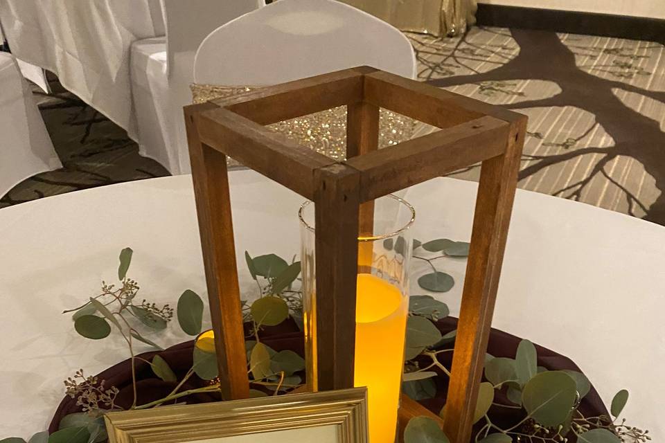Wood lantern/table #