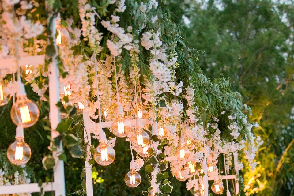 Hanging garden wedding