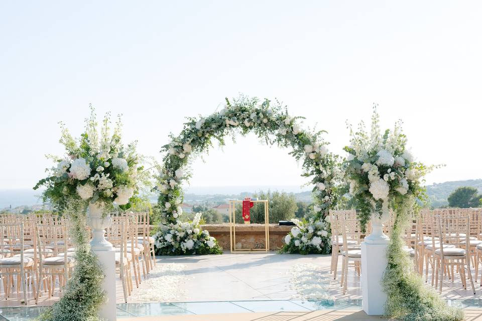 Wedding amongst olive trees