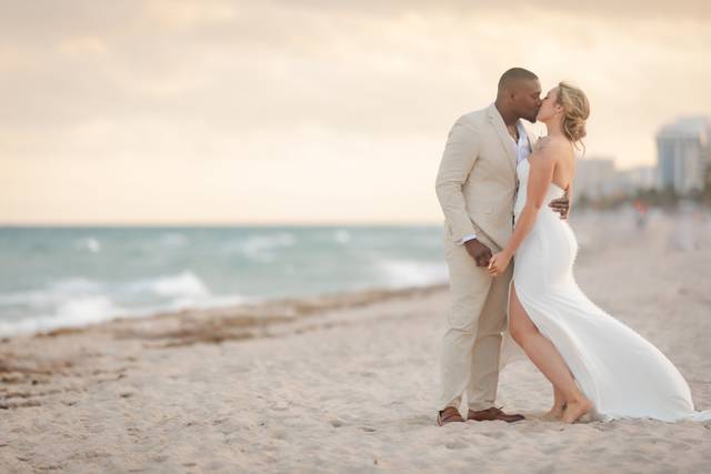 Number 6 real Romantic Couple Kissing Fort Lauderdale Beach Wedding Bells and Seashells.jpeg