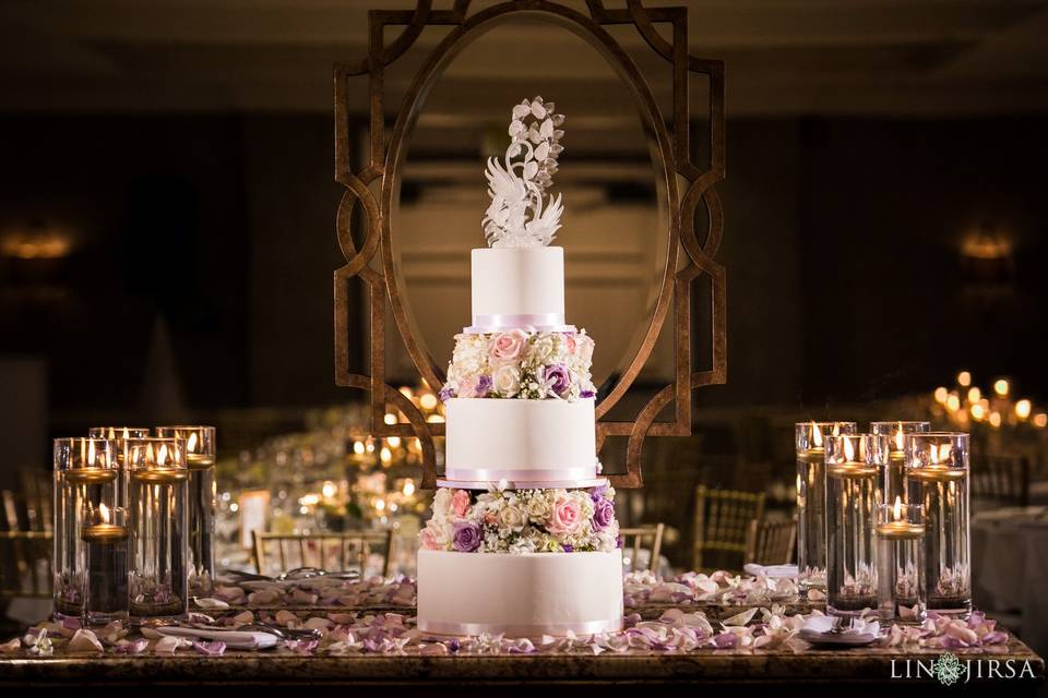 Cake with Floral Separators
