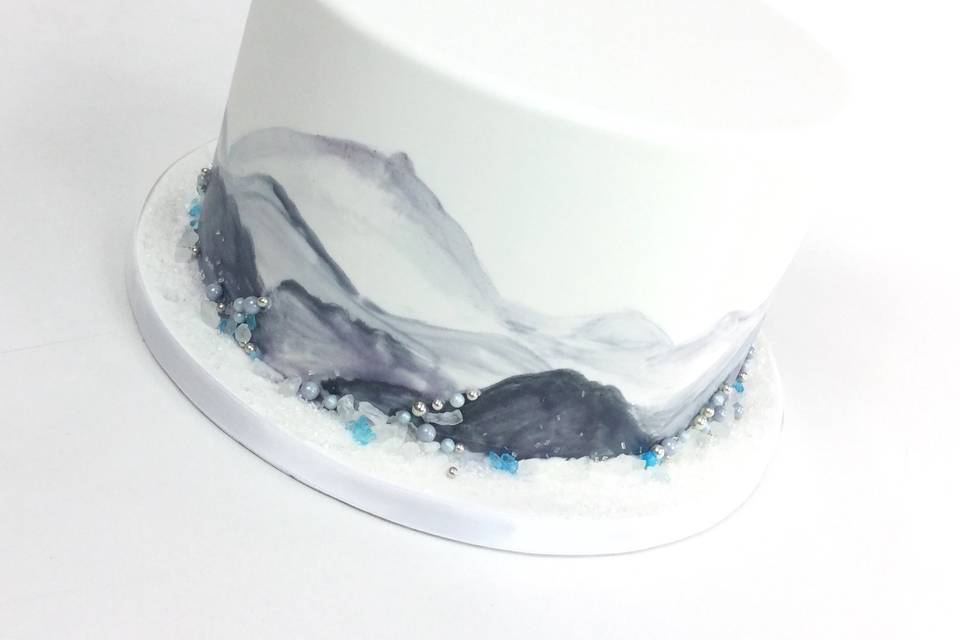 Fondant watercolor painting