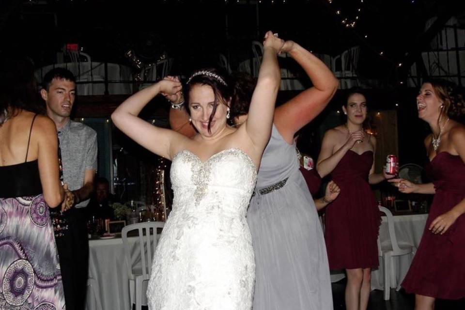 Bride dancing