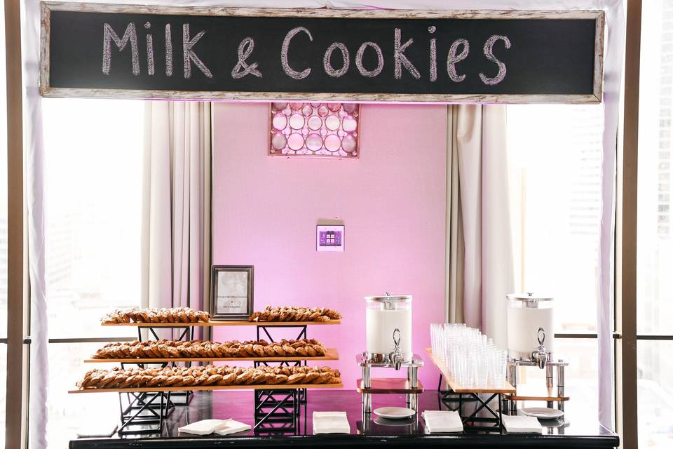 Milk and cookie station