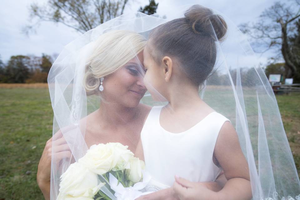 A Bride + Her Flower Girl