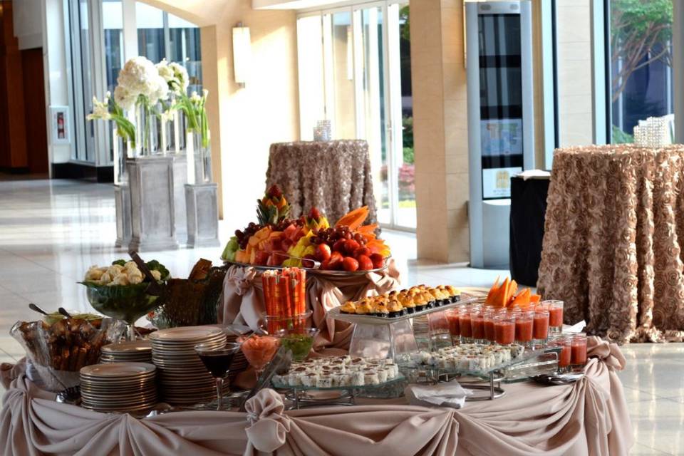 Buffet table