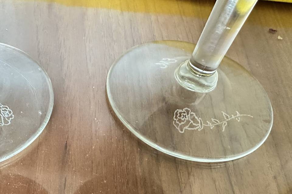 Rose engraving
