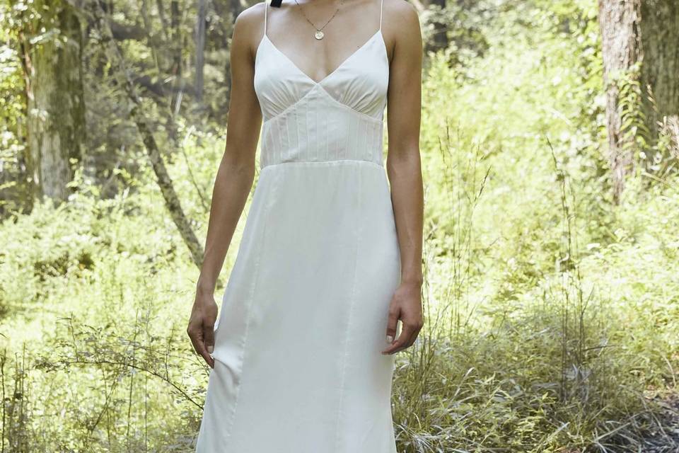 Slip-style wedding dress