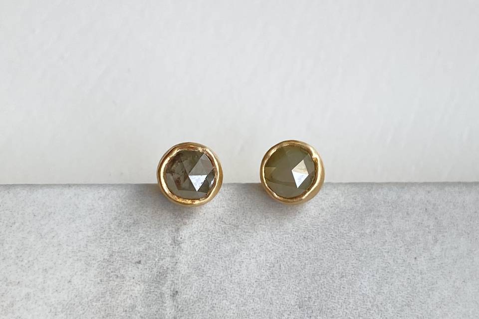 Icy Grey Diamond Studs