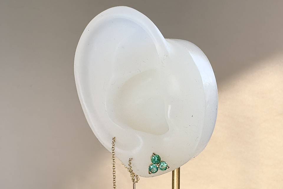 Quartz Threader Earring