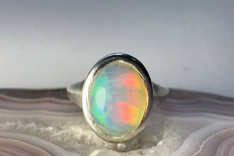 Opal Signet Ring