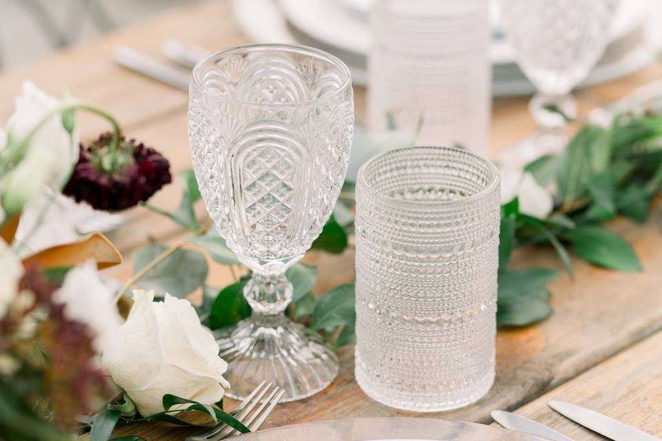 Clear goblets