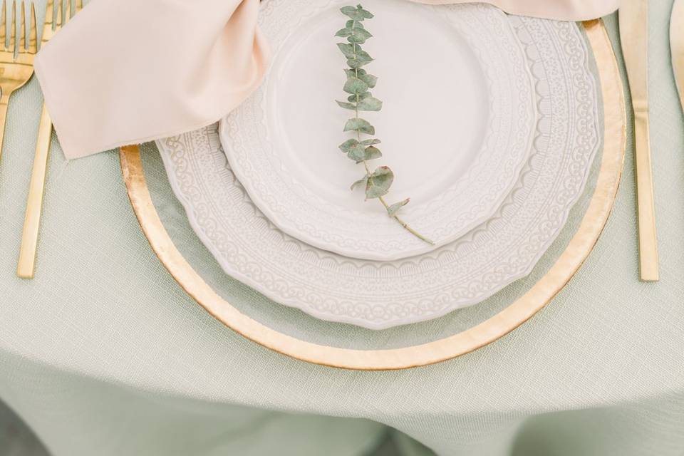 Sage tablecloth