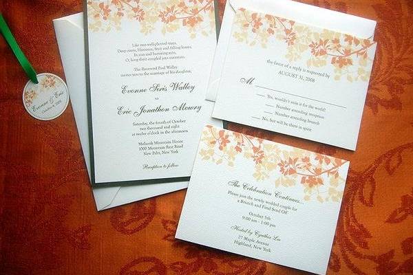 Classic Damask Wedding Invitations ~ Available at http://www.etsy.com/shop/PrettyStationeryShop