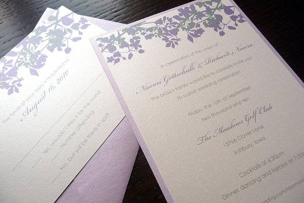 Amber Silhouette Wedding Stationery ~ Available at http://www.etsy.com/shop/PrettyStationeryShop