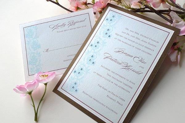 Classic Bevel Reception Dinner Menu ~ Available at http://www.etsy.com/shop/PrettyStationeryShop