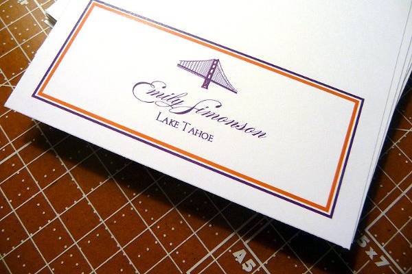 Golden Gate Bridge Escort Cards ~ Available at http://www.etsy.com/shop/PrettyStationeryShop