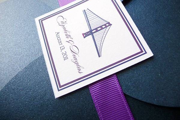 Golden Gate Bridge Wedding Invitations ~ Available at http://www.etsy.com/shop/PrettyStationeryShop