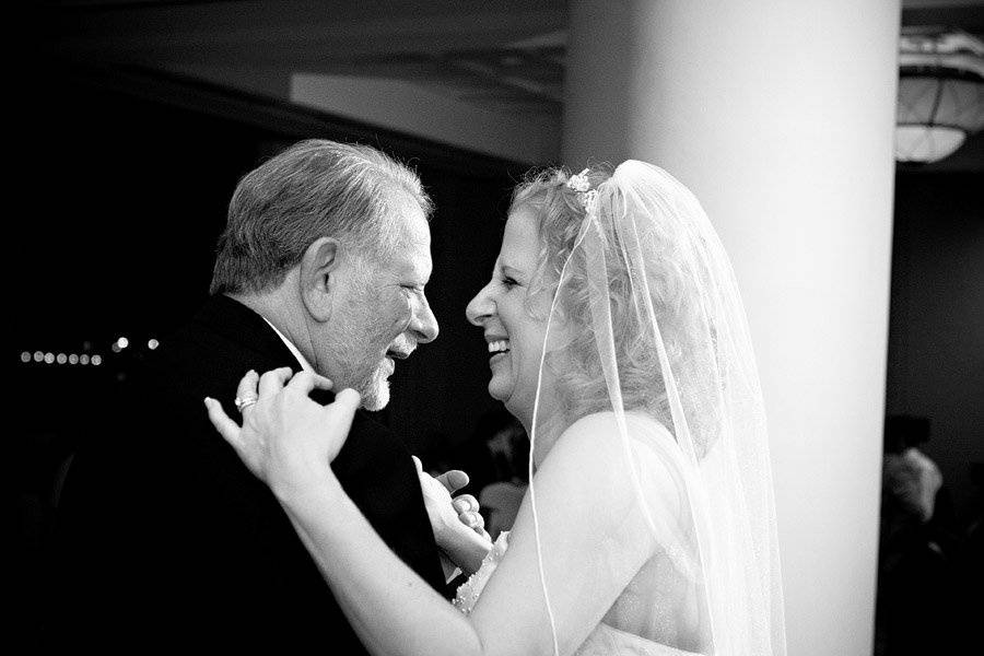 The bride with her father