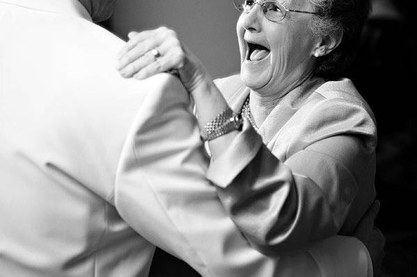 The bride with her father