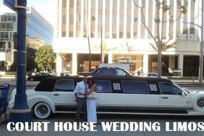 Court house wedding limo