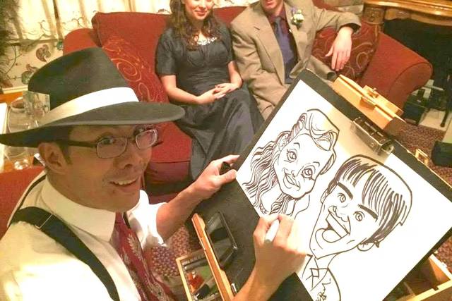 Stan having fun with guests